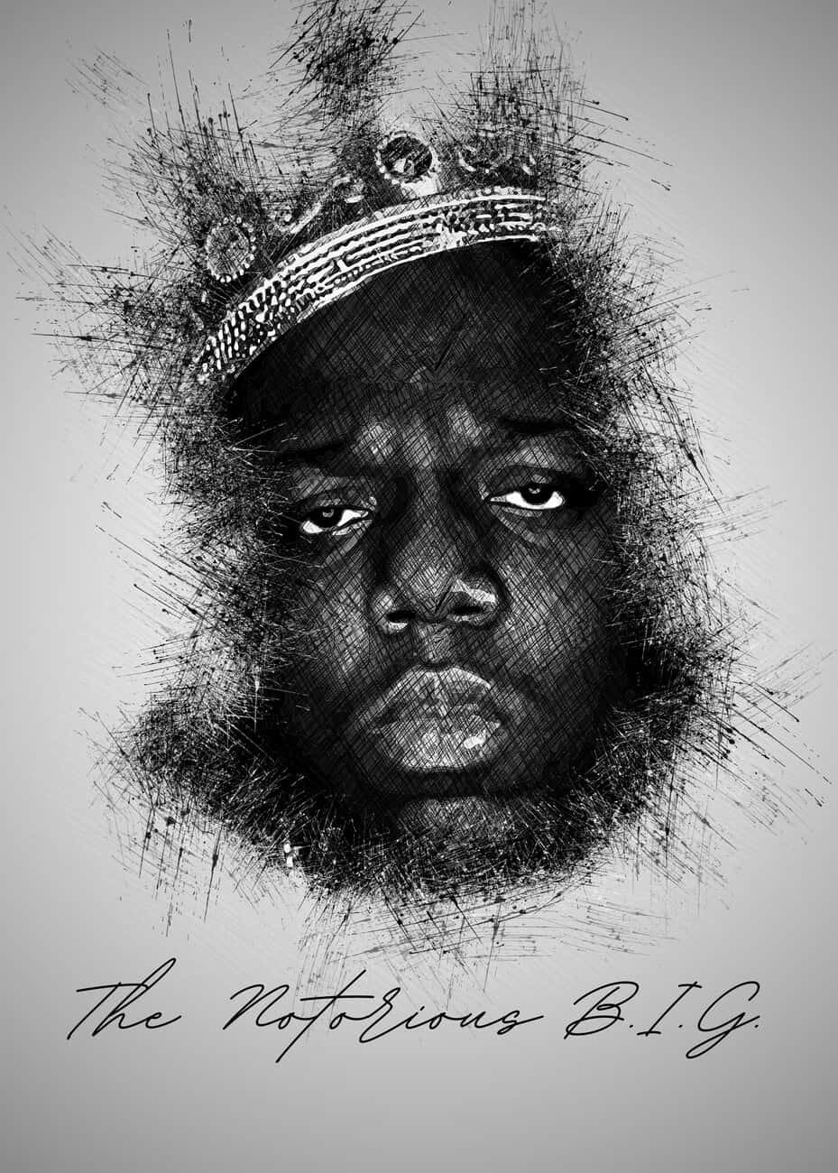 Notorious_ B I G_ Crowned_ Portrait Wallpaper