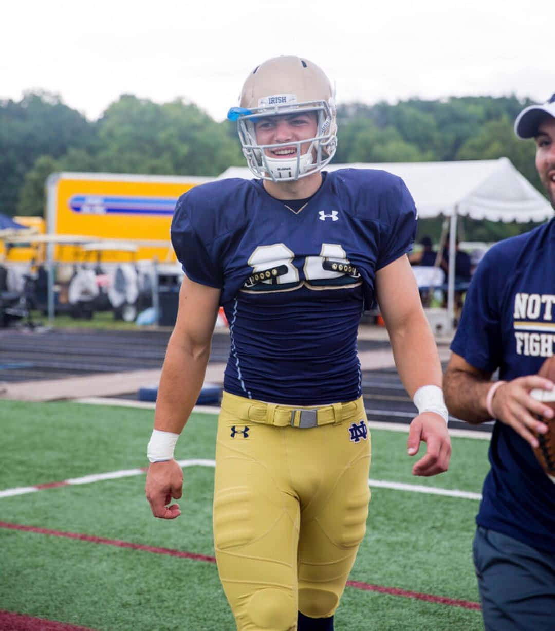 Notre Dame Football Player Smiling Wallpaper