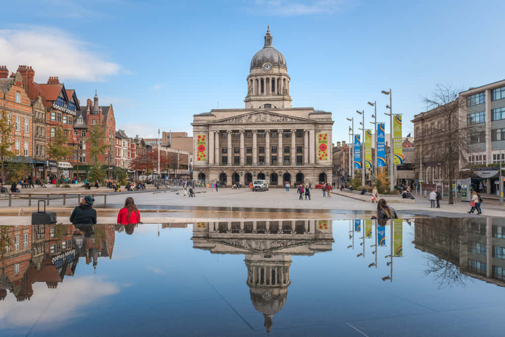 Nottingham Council House Reflection Wallpaper