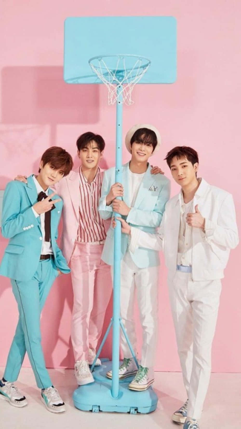 Nuest Kpop Group Pastel Photoshoot Wallpaper