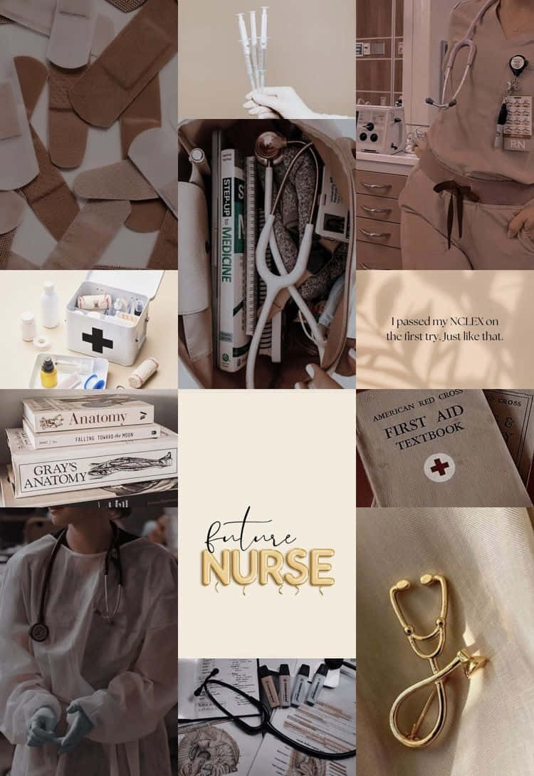 Nurse Inspiration Collage Wallpaper