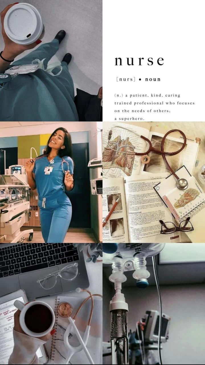 Nursing Aesthetic Collage Wallpaper