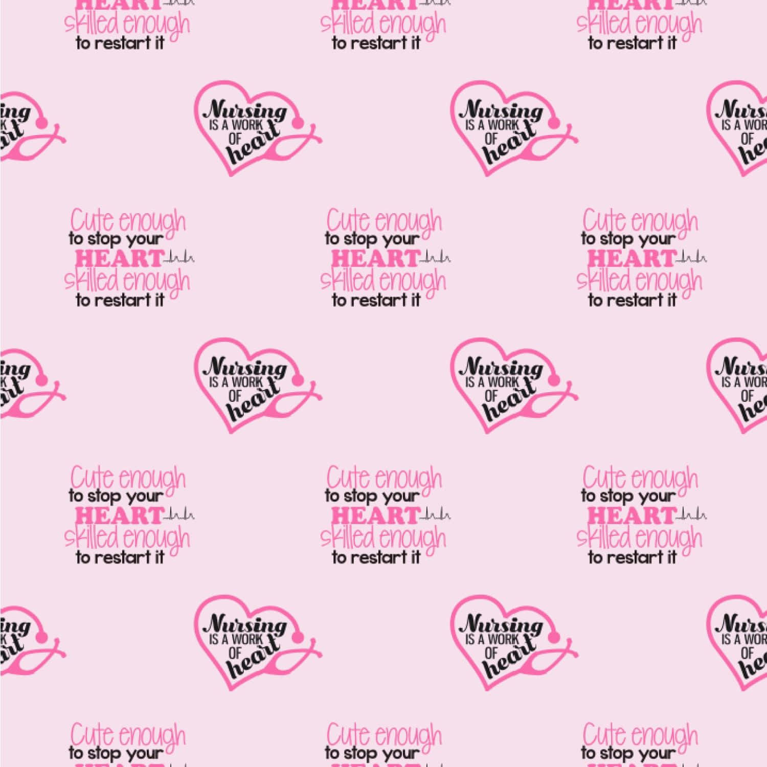 Nursing Heart Pattern Background Wallpaper