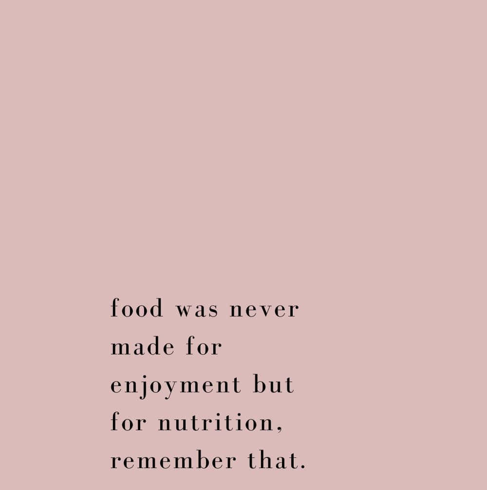 Nutrition Over Enjoyment Health Quote Wallpaper