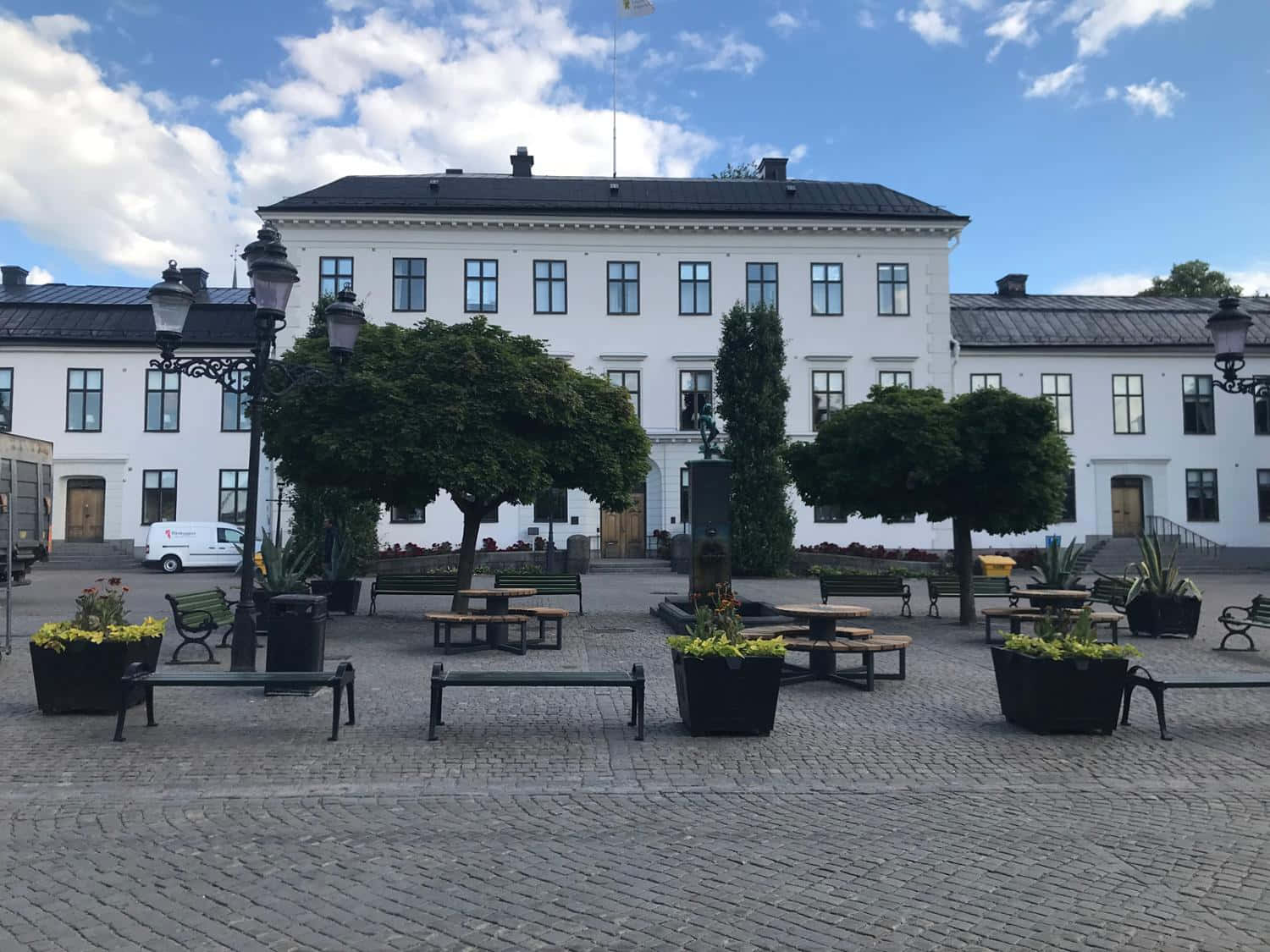 Nykoping Town Hall Square Sweden Wallpaper