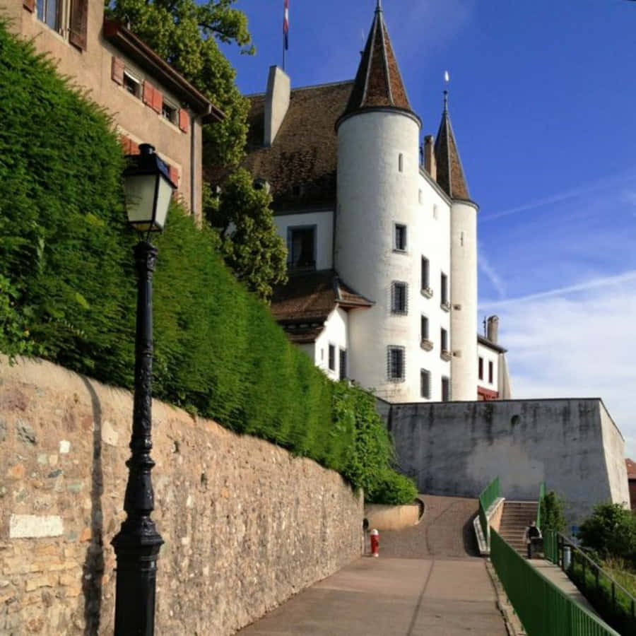 Nyon Castle Switzerland Sunny Day Wallpaper