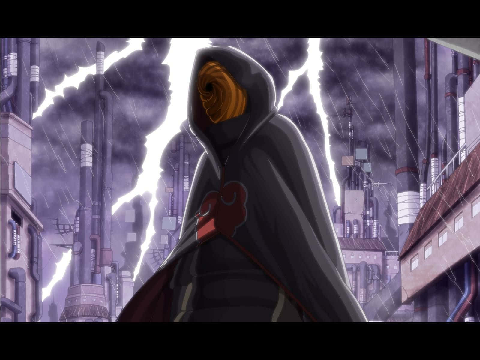 Obito Mask And Black Cape Wallpaper