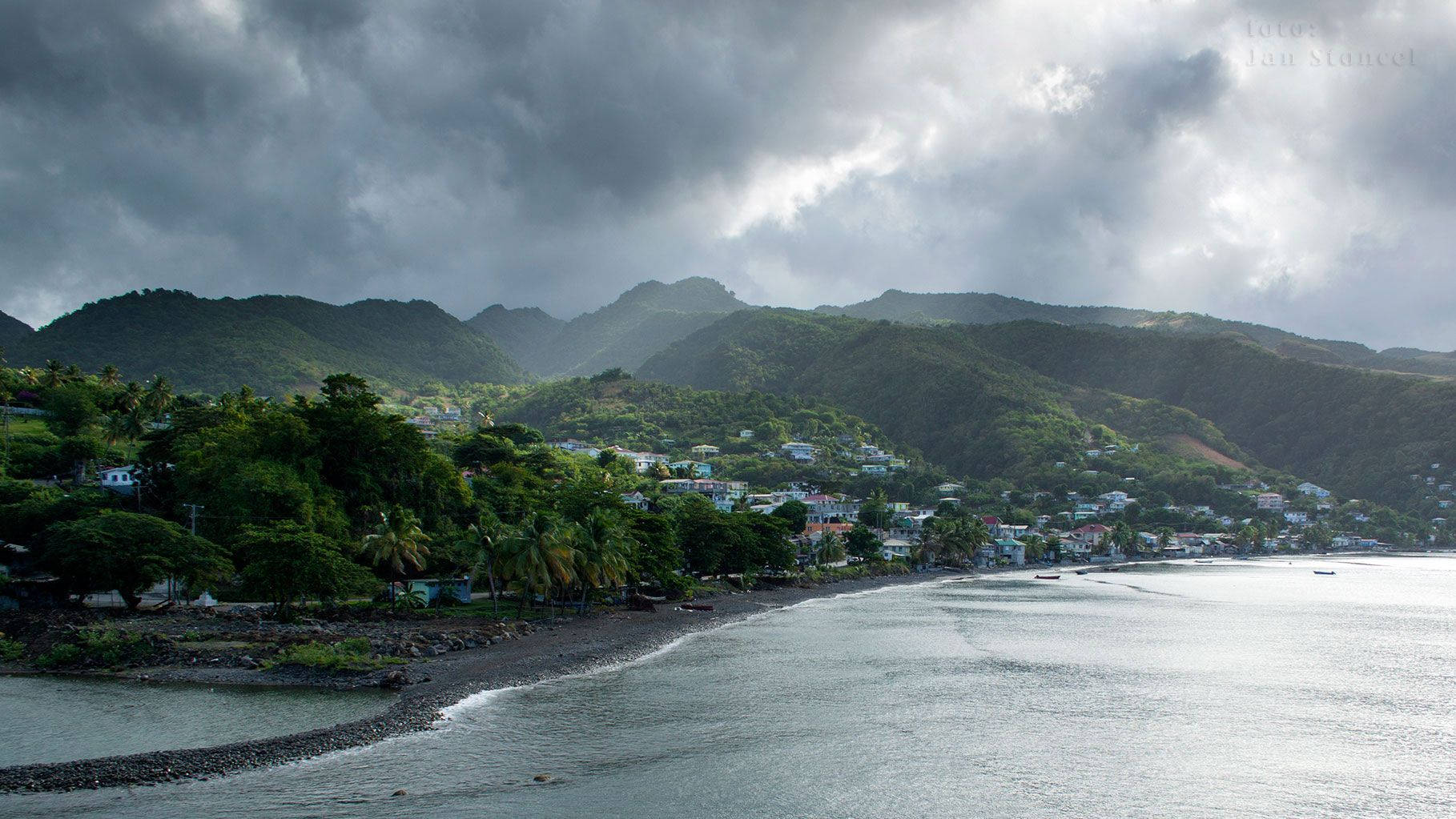 Ocean Front Houses In Dominica Wallpaper