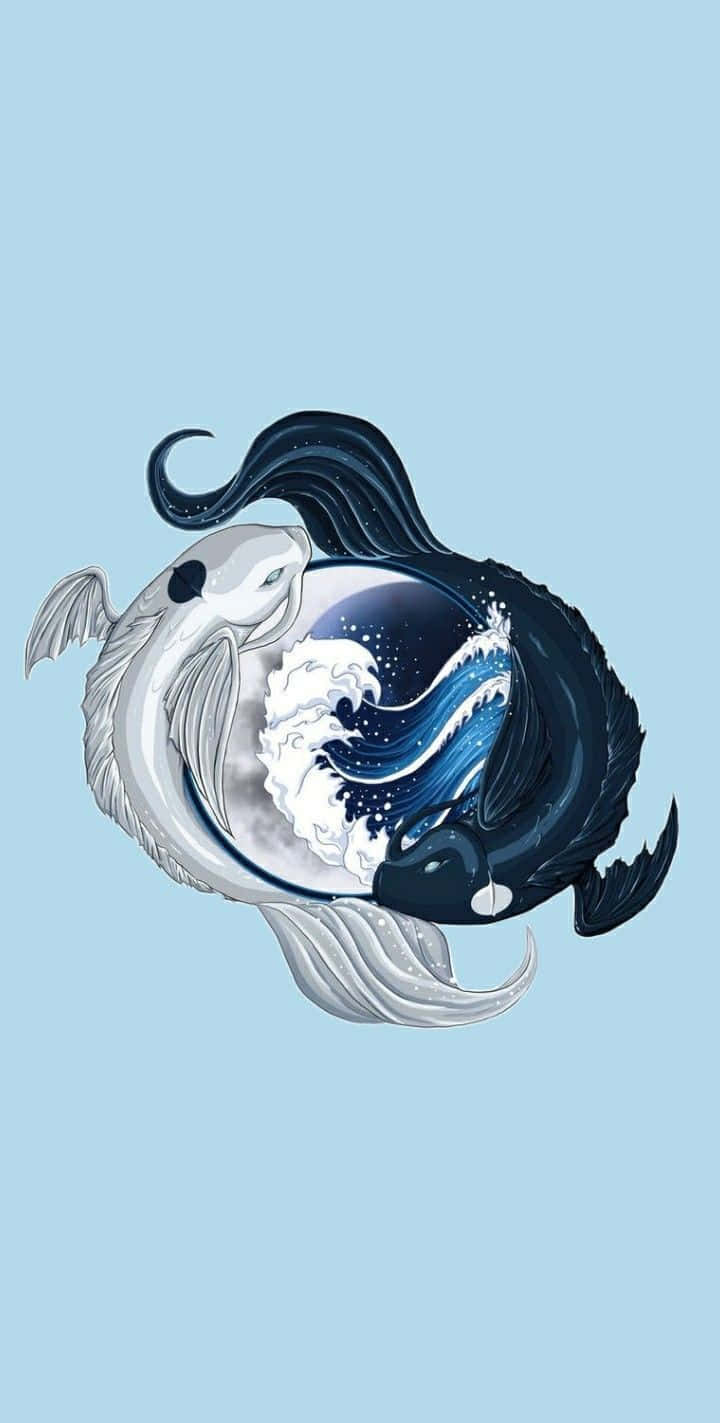 Oceanic_ Yin_ Yang_ Fish_ Art Wallpaper