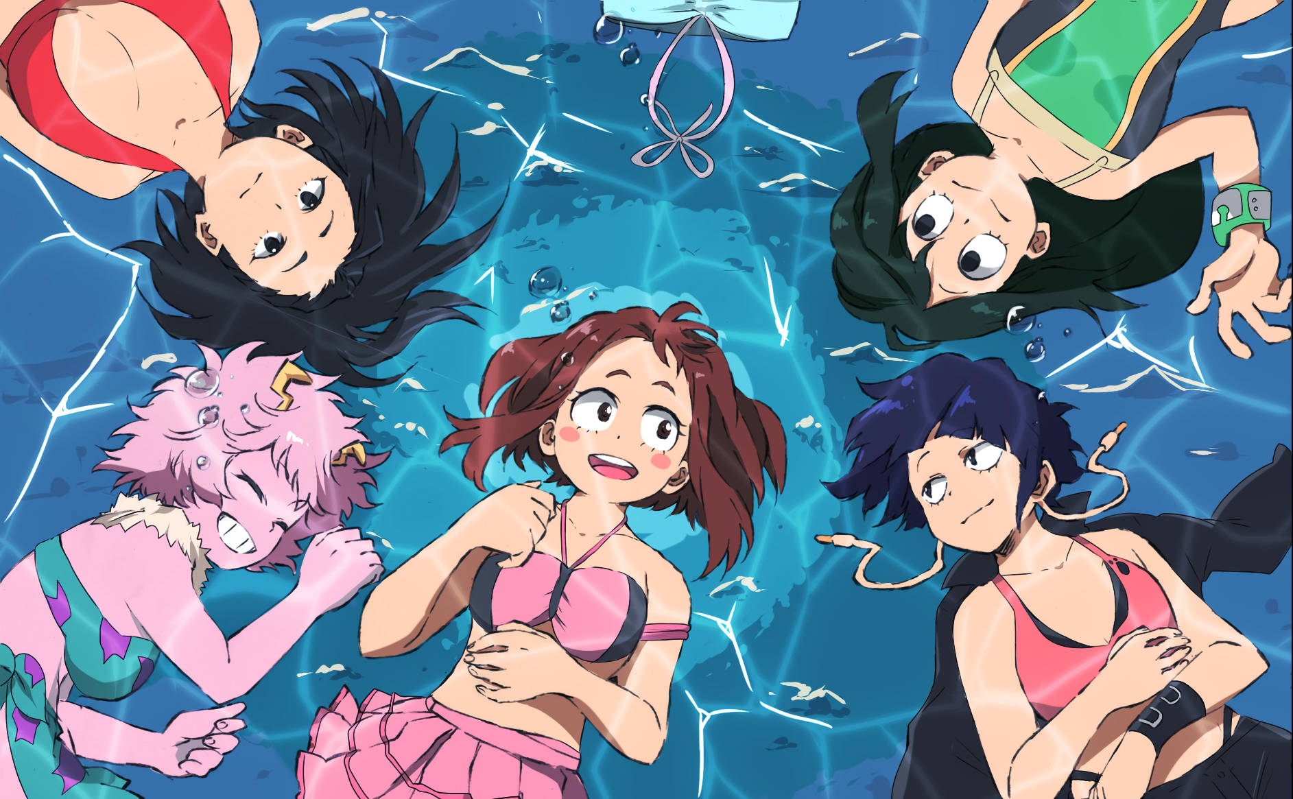 Ochaco Uraraka And The Girls Wallpaper