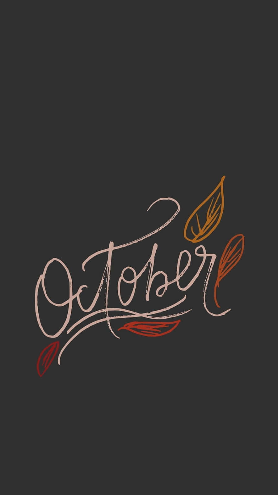 October Aesthetic Black Wallpaper