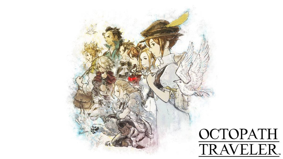 Octopath Traveler White Background Wallpaper