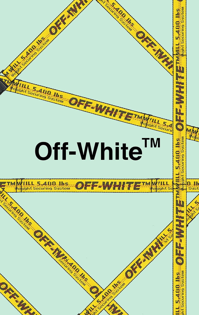 Off White Logo Yellow Belt Wallpaper