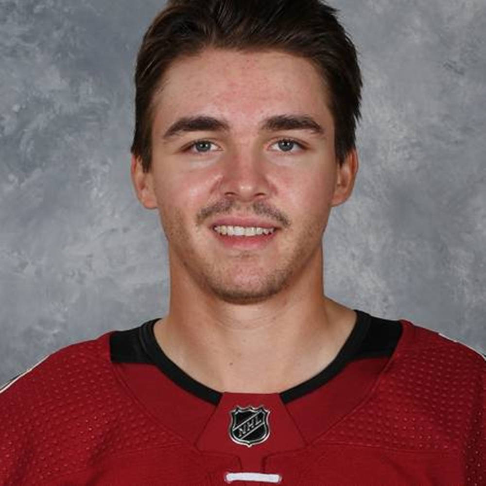 Official Headshot Of Clayton Keller For The 2019-2020 Hockey Season Wallpaper