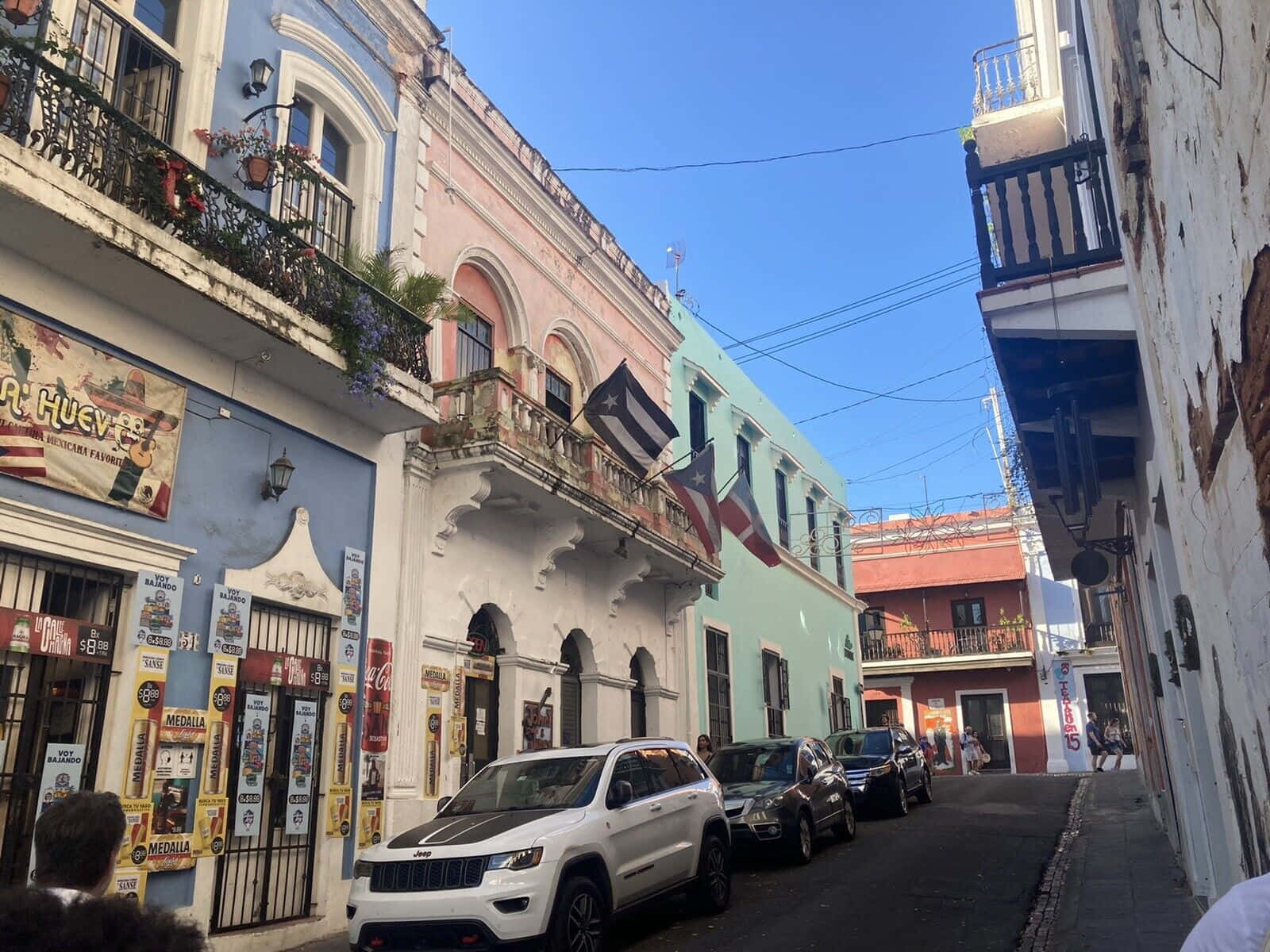 Old_ San_ Juan_ Colorful_ Street_ Scene Wallpaper