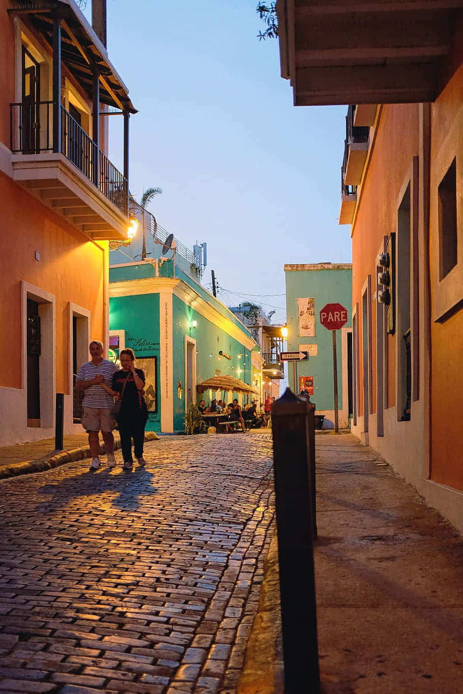 Old San Juan Evening Stroll.jpg Wallpaper