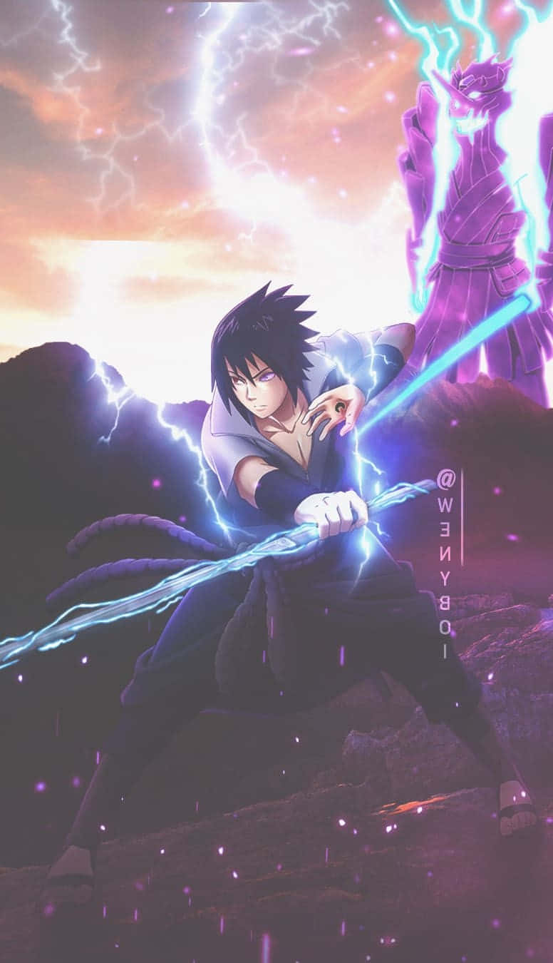 Old Sasuke Looks Into The Future Wallpaper