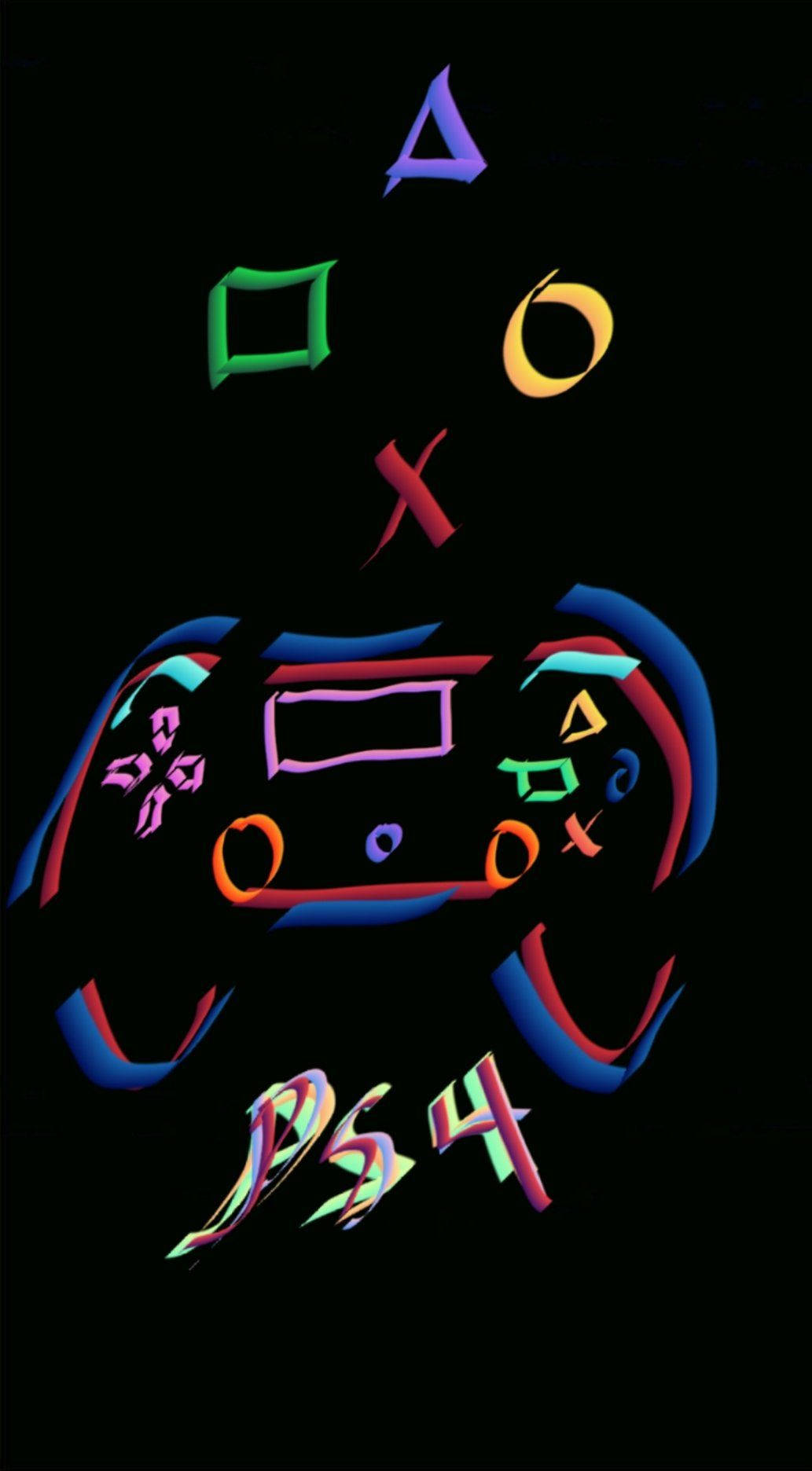 Oled 4k Ps4 Controller Doodles Wallpaper