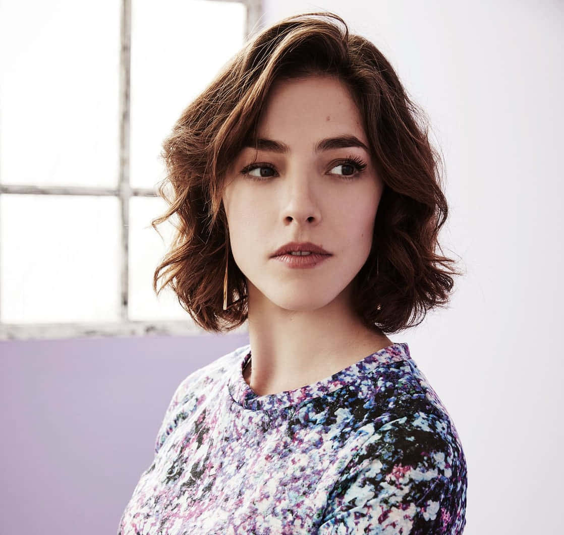 Olivia Thirlby Striking A Pose During A Photoshoot Wallpaper