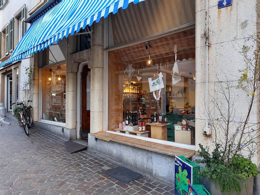 Olten Traditional Shopfront Exterior Wallpaper