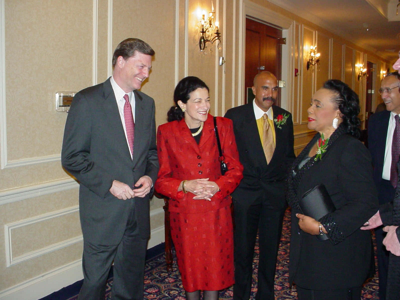 Olympia Snowe Standing Tall In Hallway Wallpaper