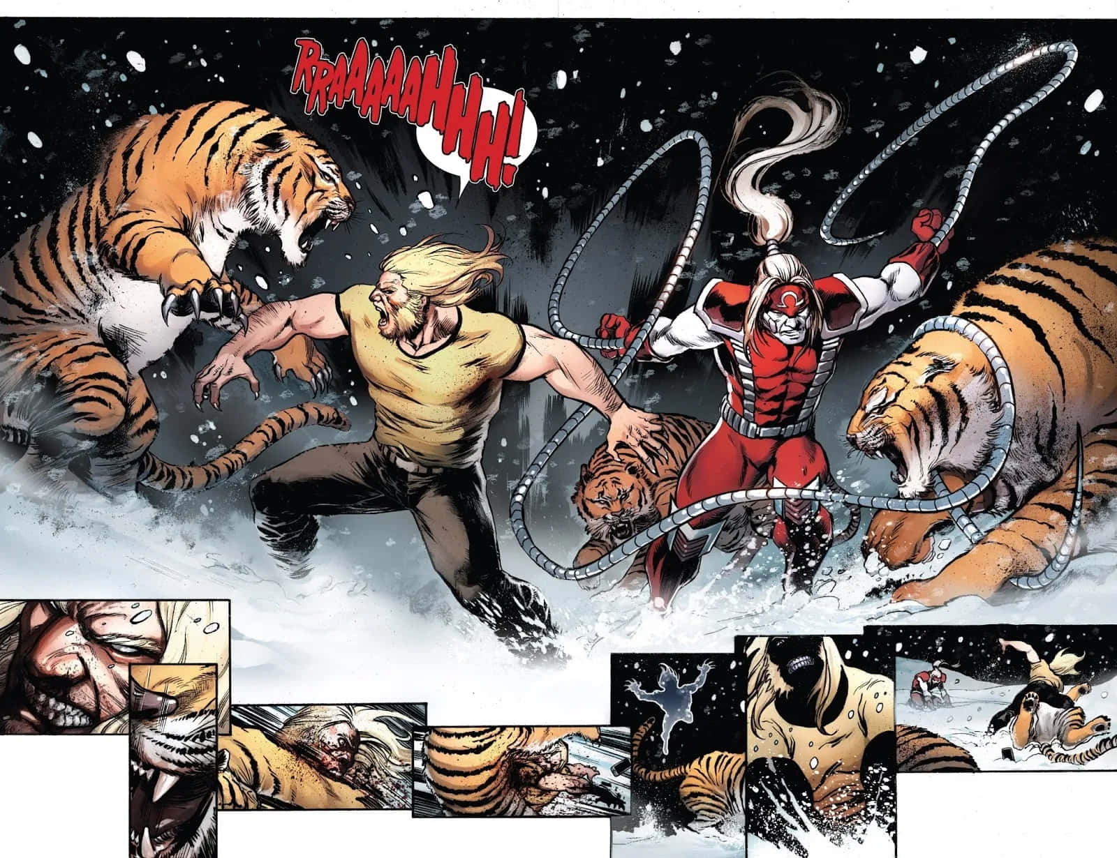 Omega Red Battling In Action Wallpaper