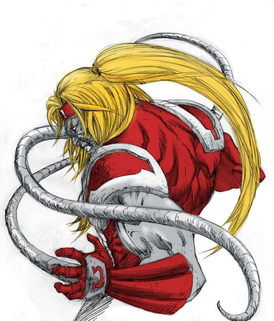 Omega Red In Dynamic Pose Wallpaper