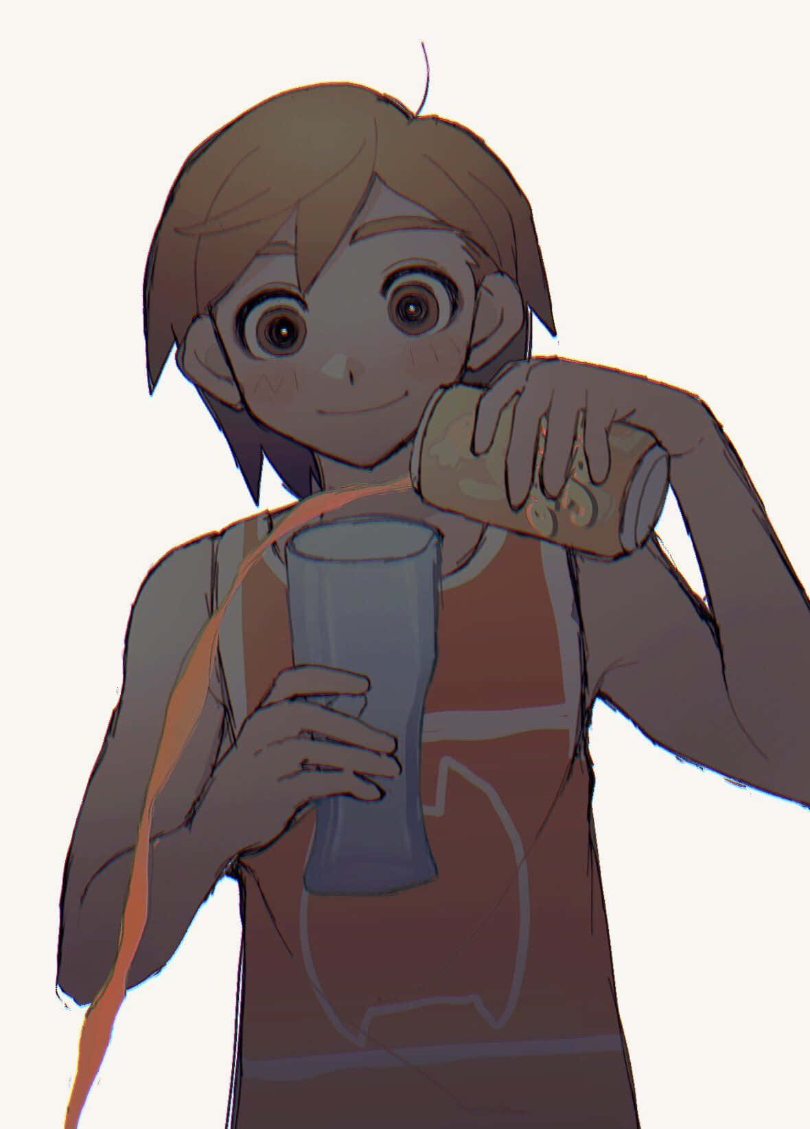 Omori Pfp Kel Pouring Drink Wallpaper