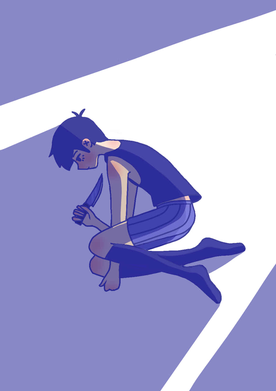 Omori Pfp With Knife Wallpaper