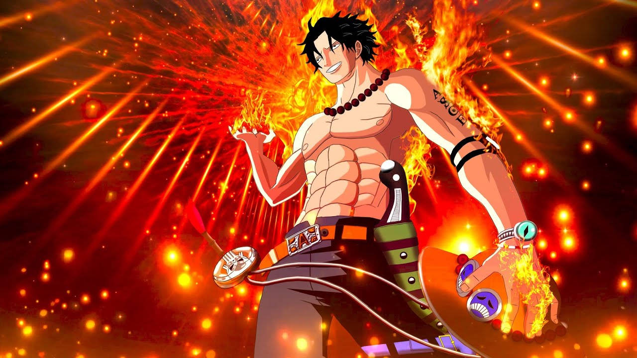 One Piece Ace Raining Fire Wallpaper