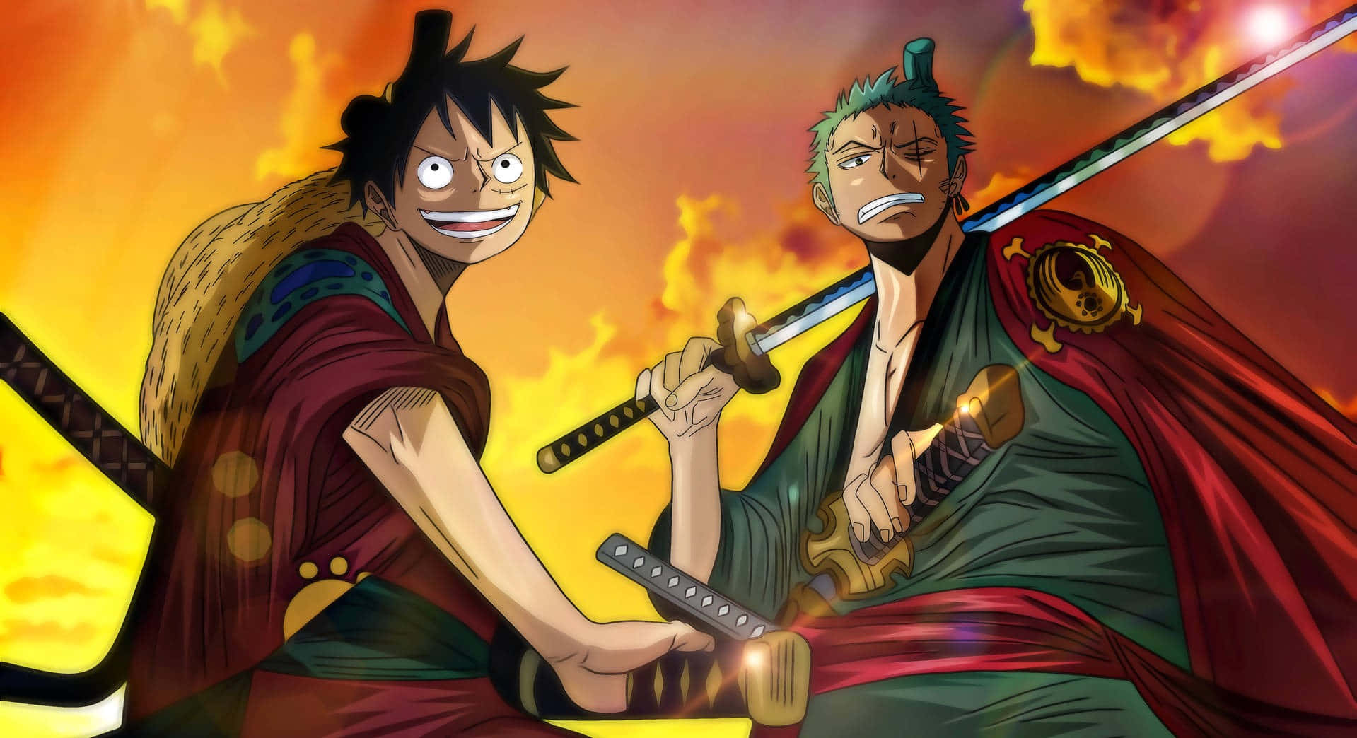 One Piece Anime Luffy Zoro Wallpaper