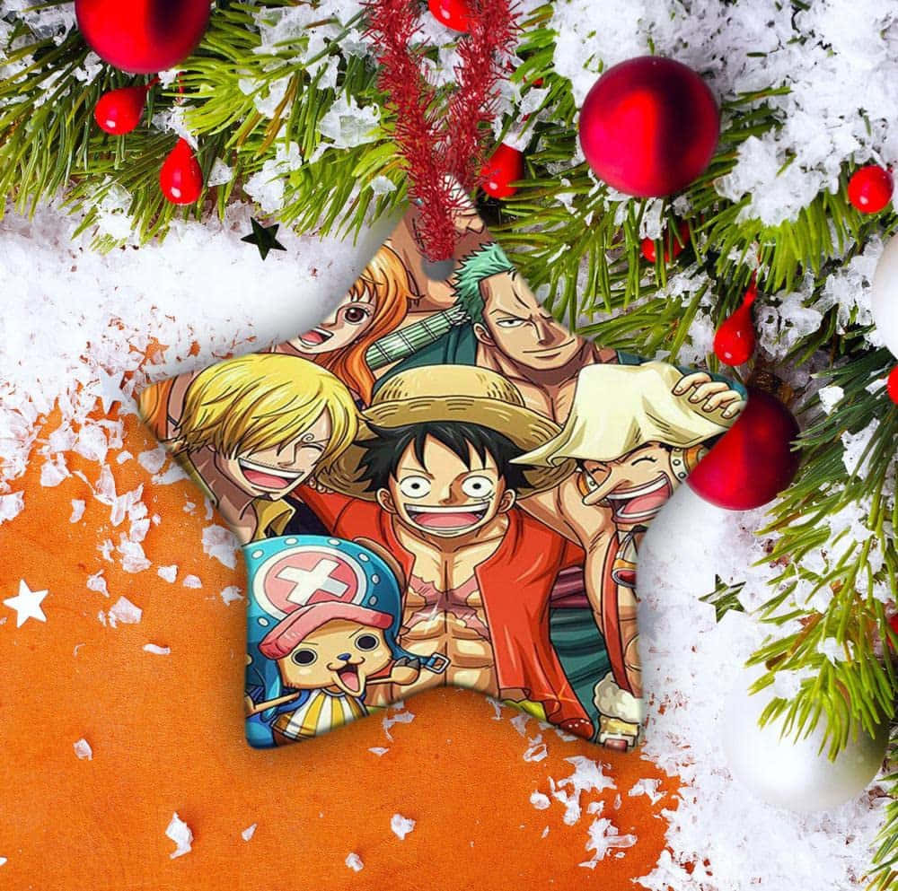 One Piece Christmas Celebration Wallpaper