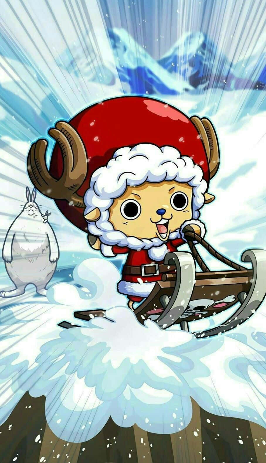 One Piece Christmas Sleigh Ride Wallpaper