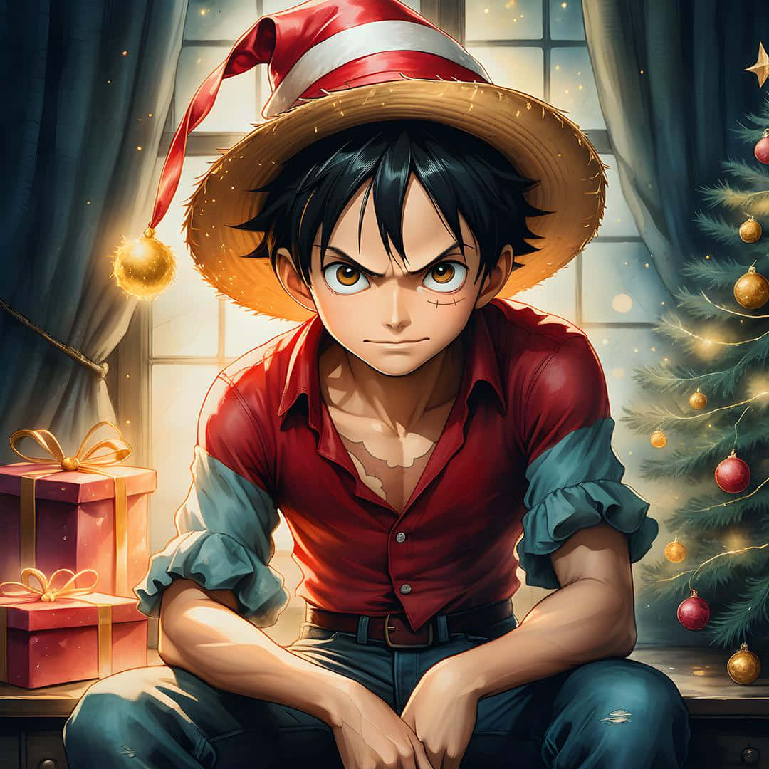 One Piece Christmaswith Luffy Wallpaper