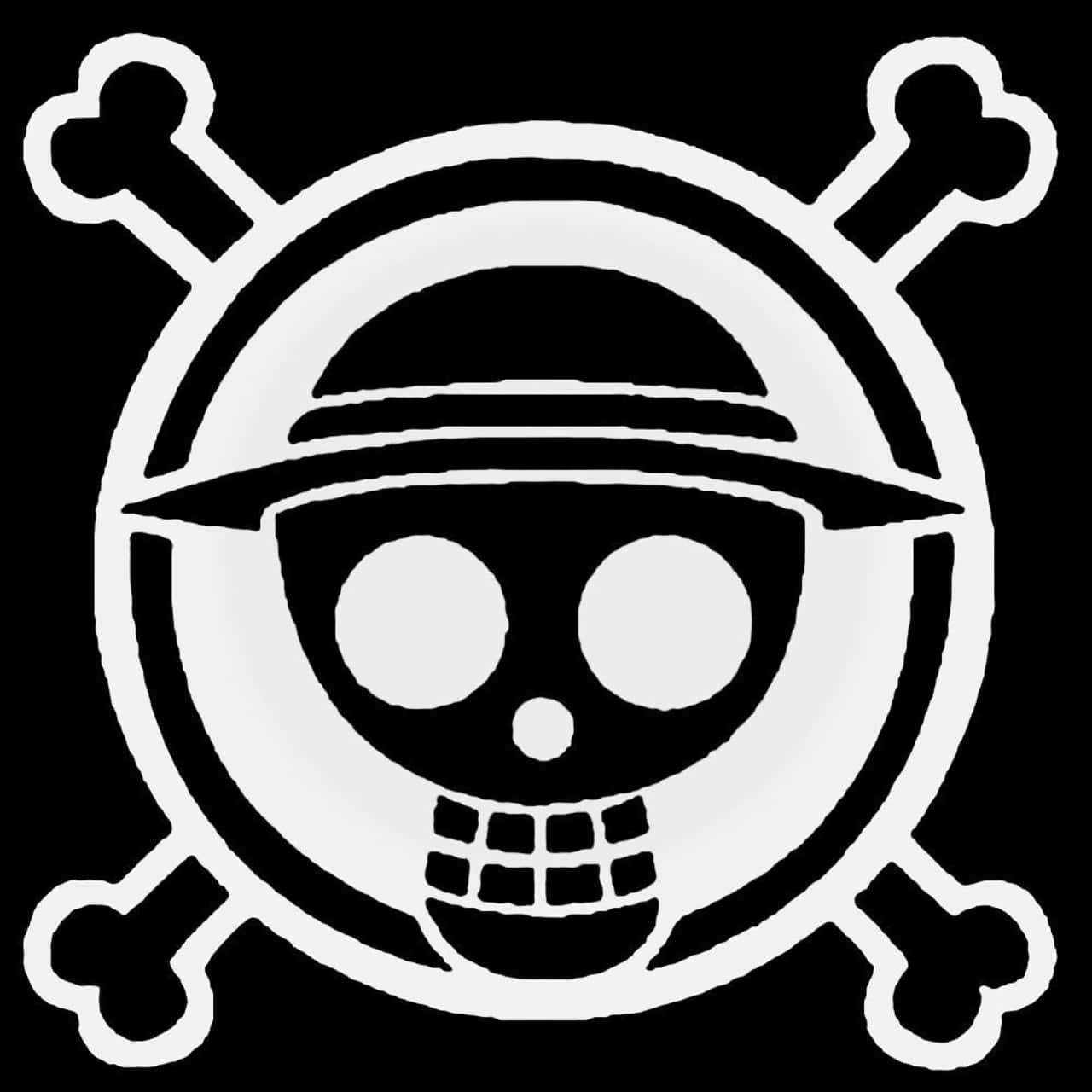 One Piece Logo With Skull And Crossbones Wallpaper