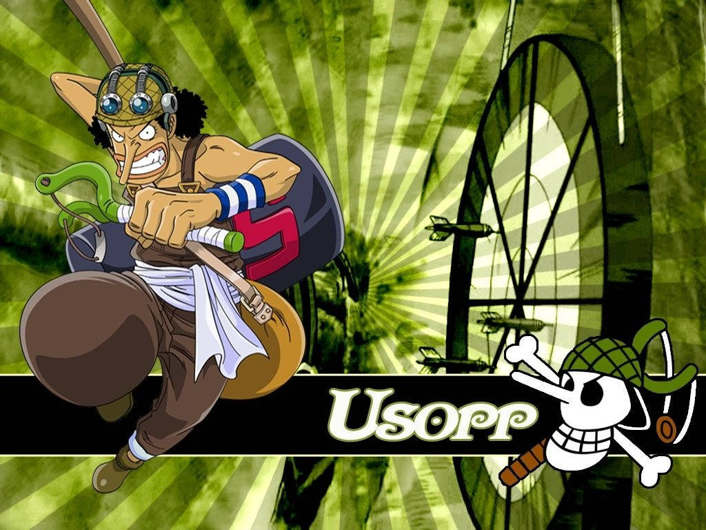 One Piece Usopp Green Aesthetic Wallpaper