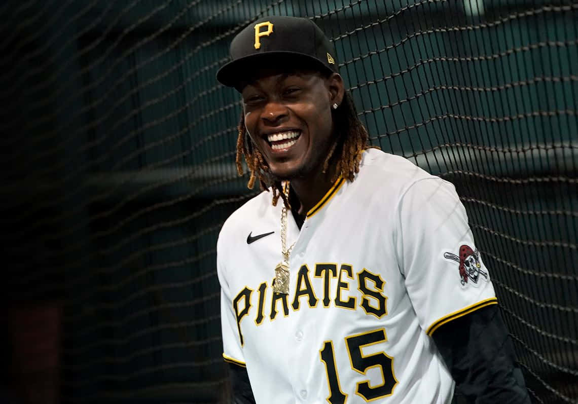 Oneil Cruz Smilingin Pirates Uniform Wallpaper