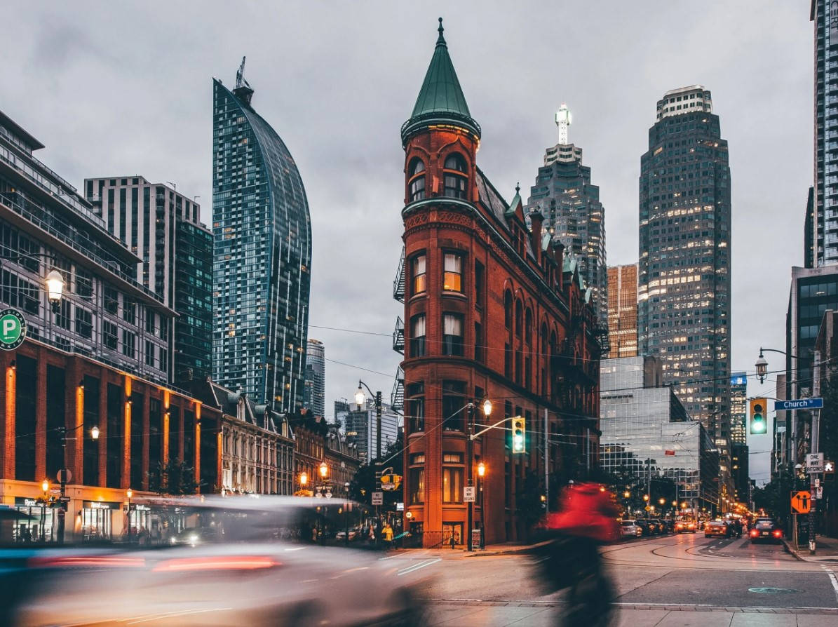 Ontario Downtown Building Time Lapse Wallpaper