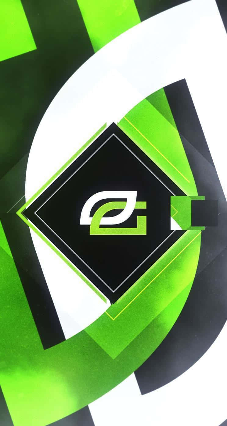 Optic Gaming Logo Green Abstract Background Wallpaper