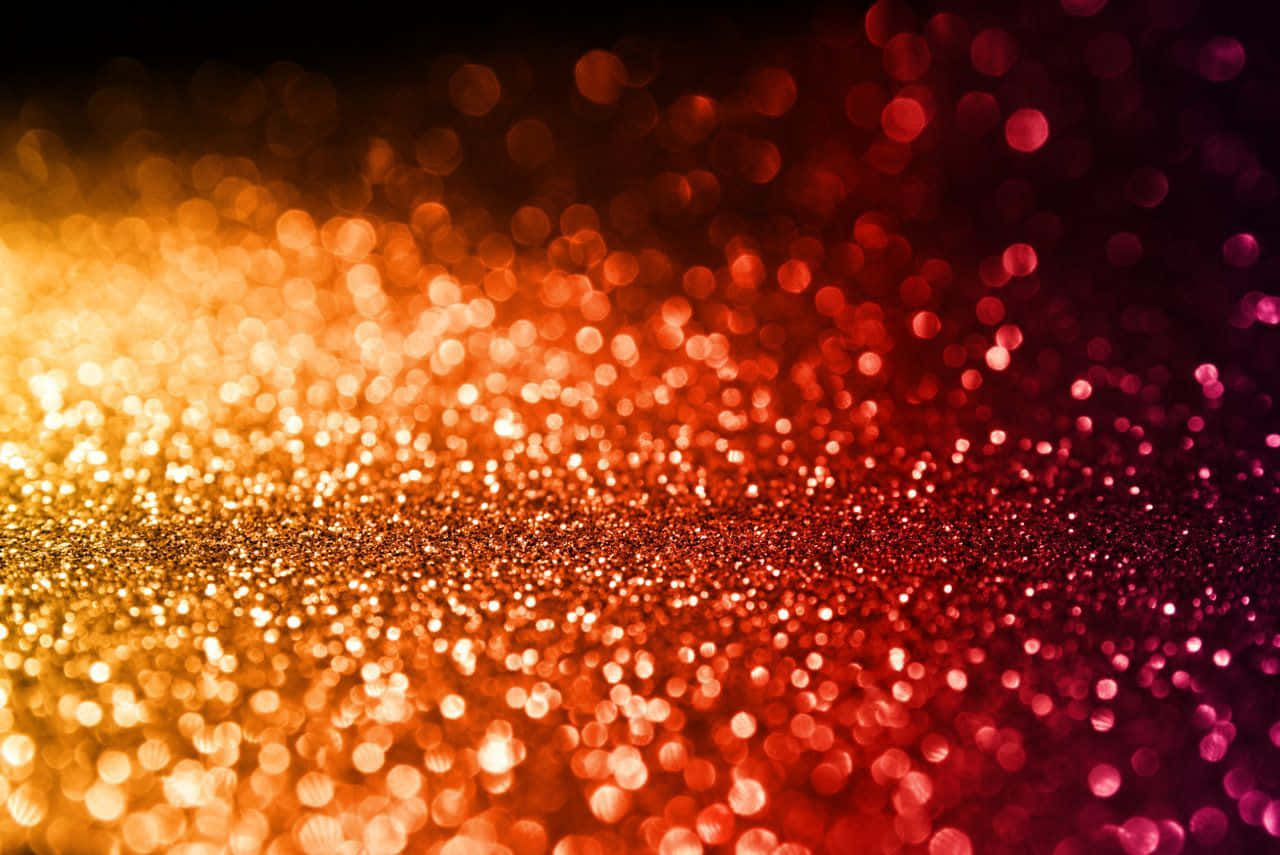 Orange Glitter Rain Sparkle Wallpaper