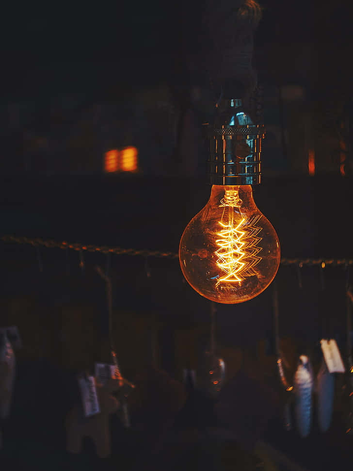 Orange Incandescent Bulb Wallpaper