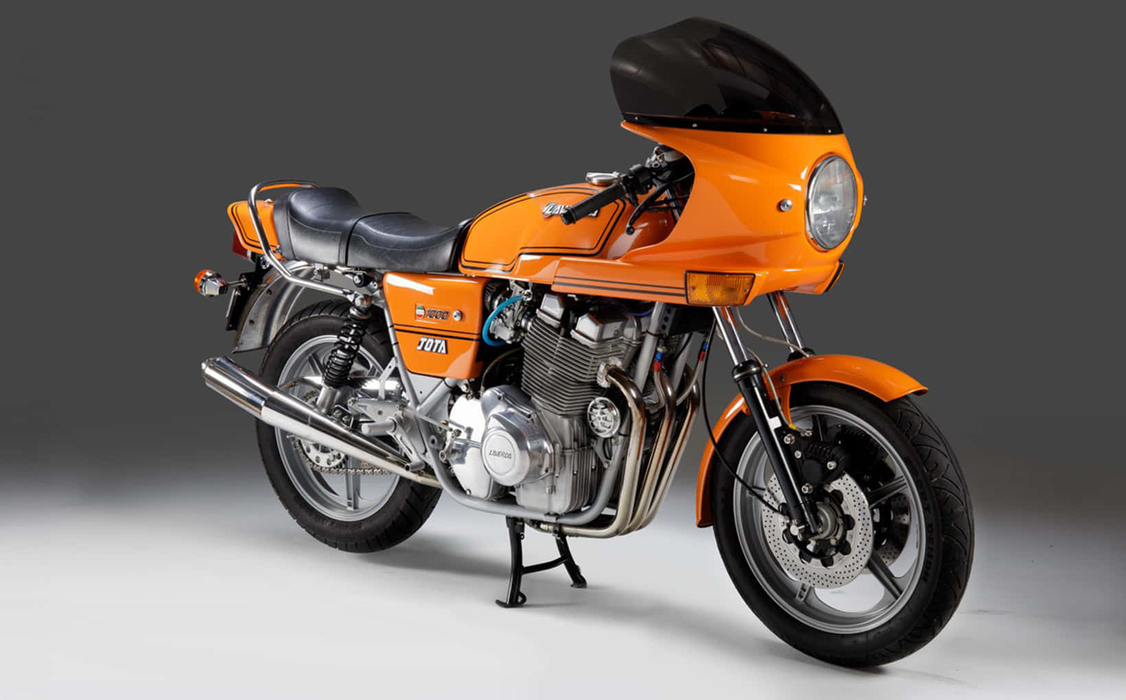 Orange Laverda Jota Classic Motorcycle Wallpaper