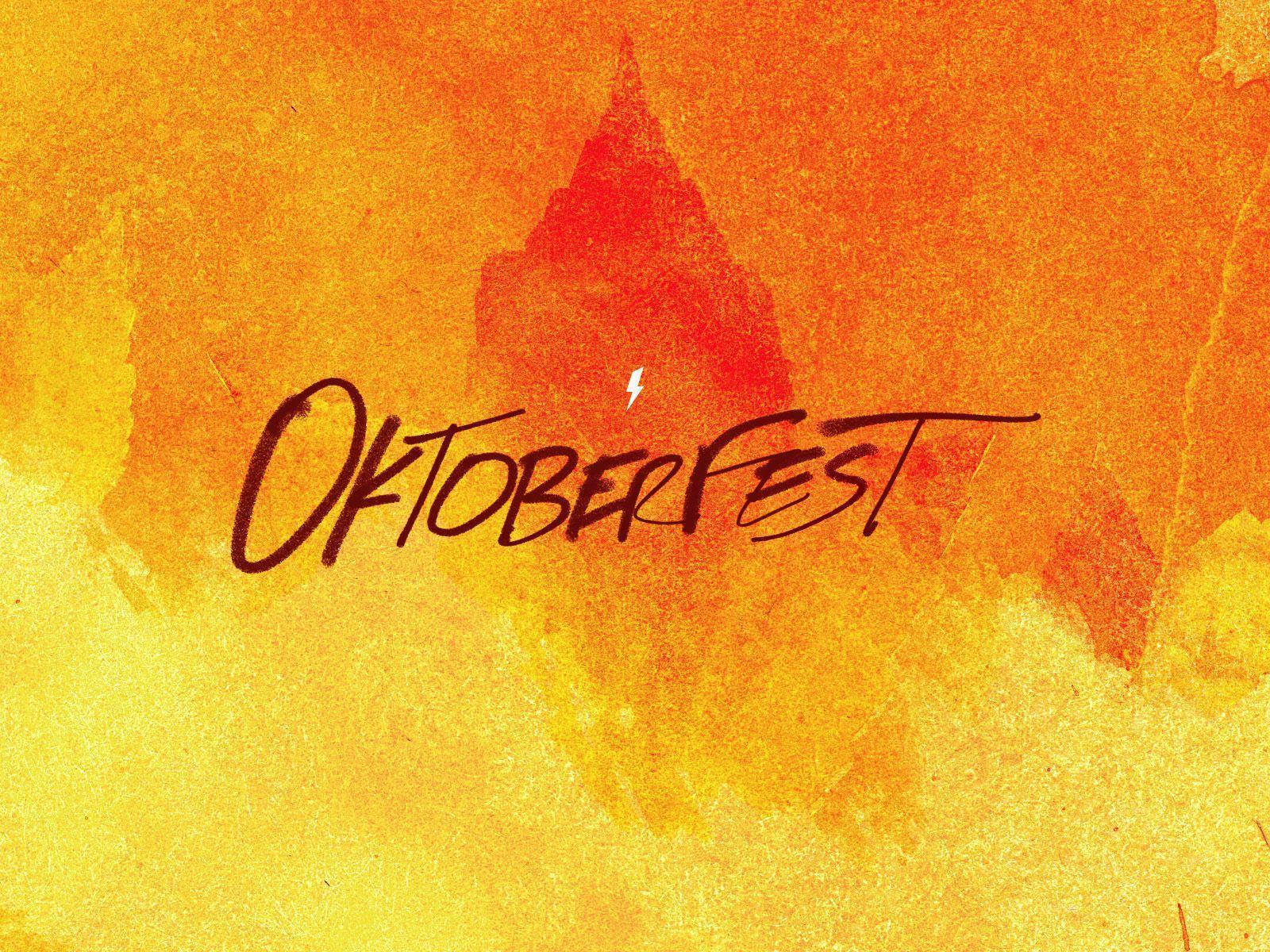 Orange Oktoberfest Calligraphy Wallpaper