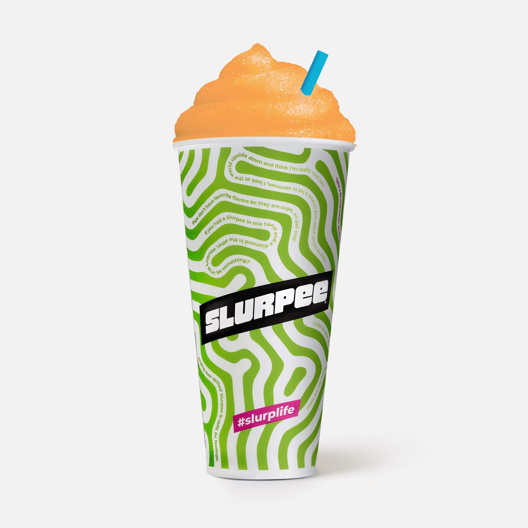 Orange Slurpeein Branded Cup Wallpaper