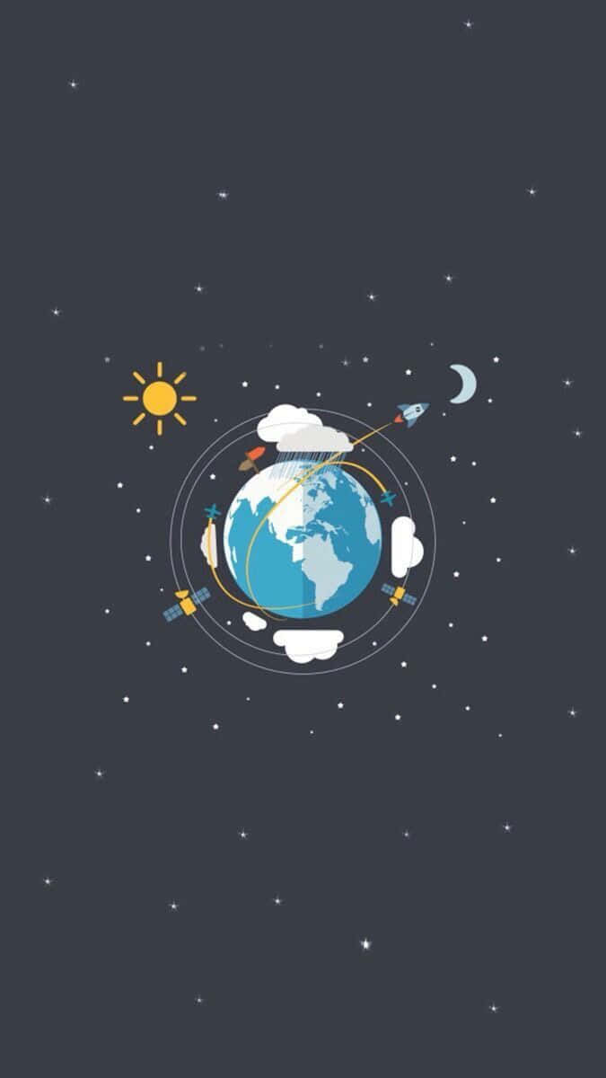 Orbiting_ Earth_ Aesthetic Wallpaper