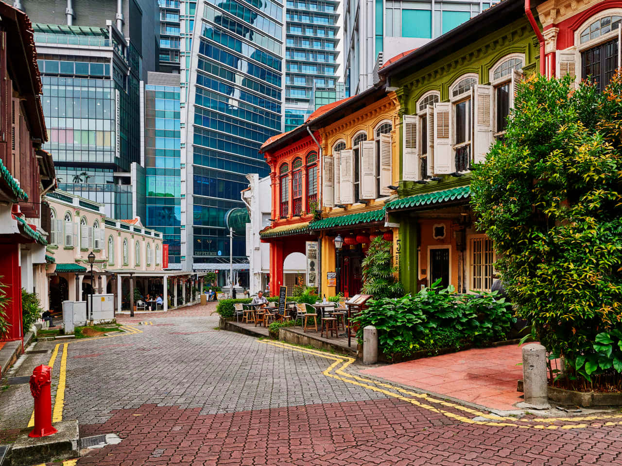 Orchard Road Singapore Contrast Architecture Wallpaper