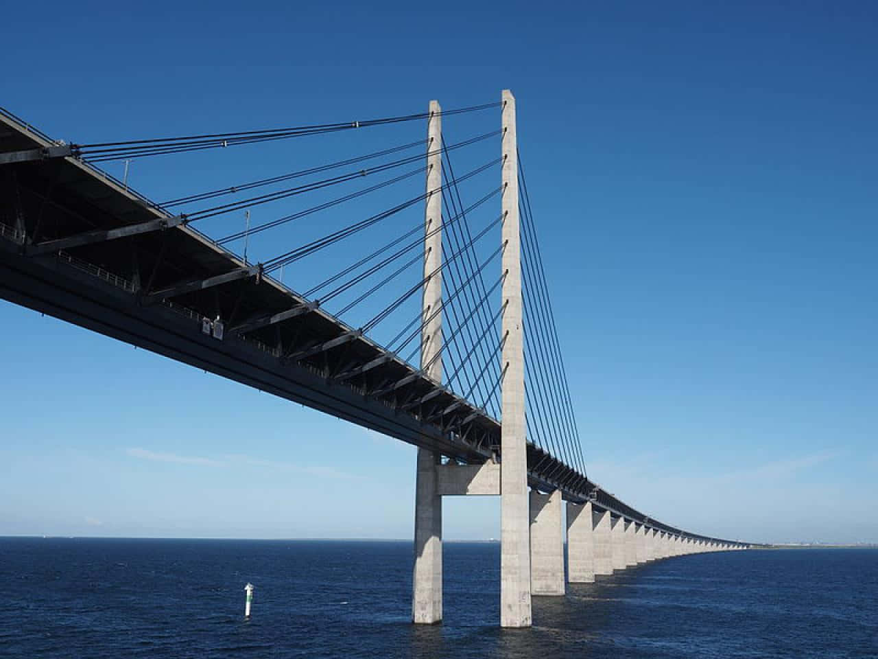 Oresund Bridge Close Up Shot Wallpaper