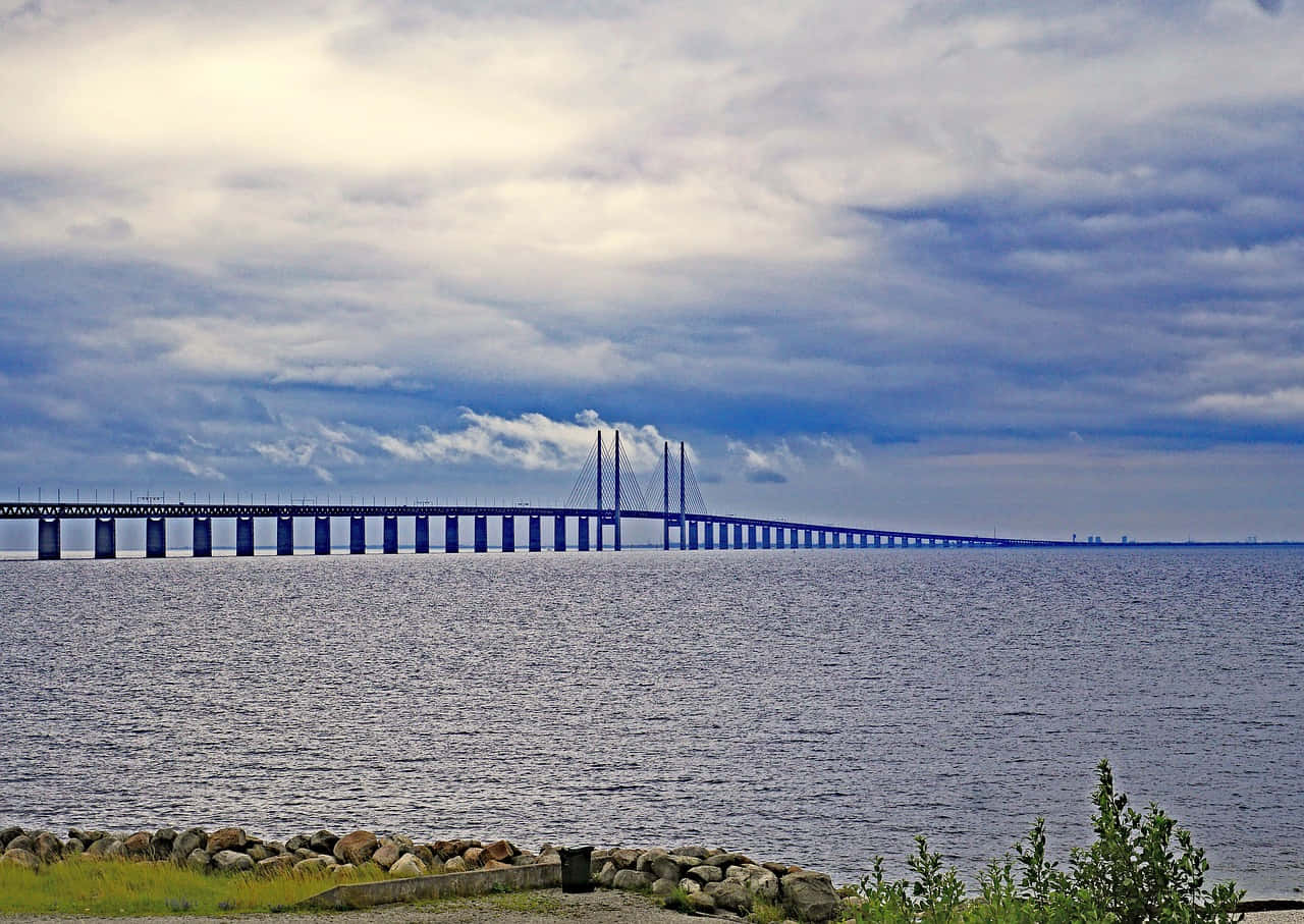 Oresund Bridge Landscape Photography Wallpaper