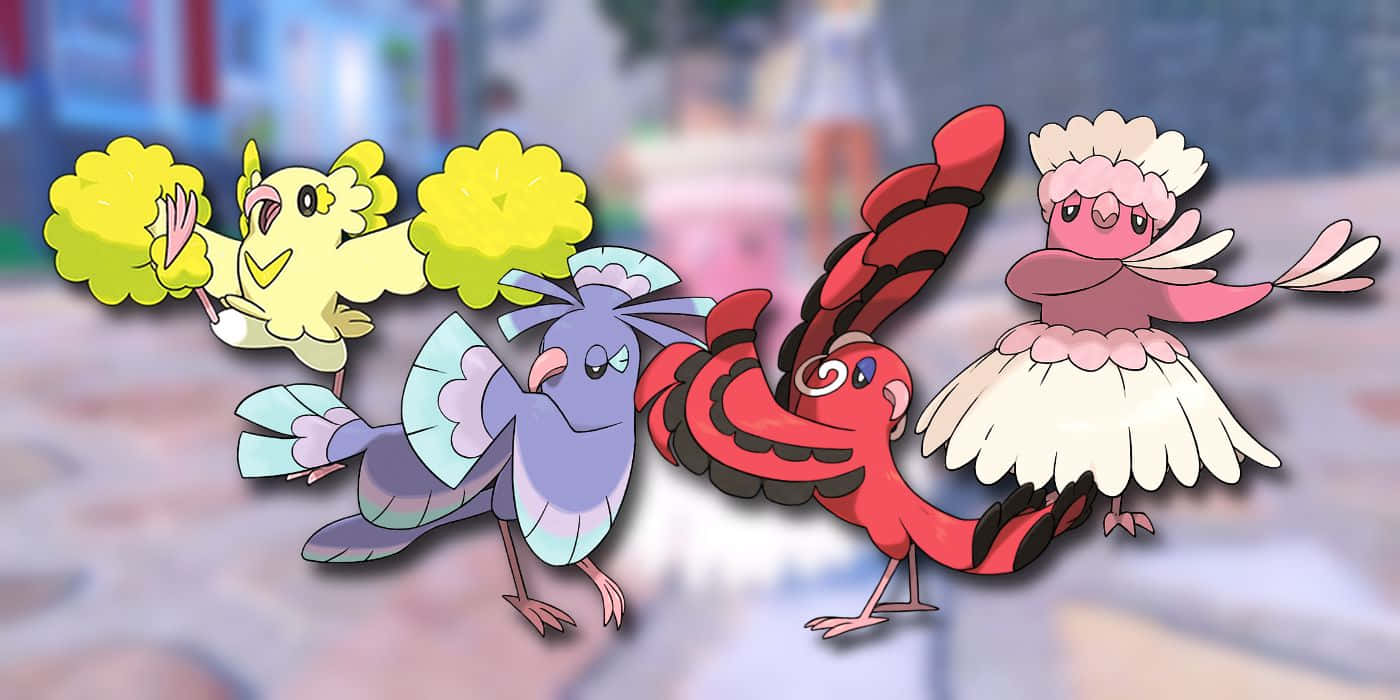 Oricorio Four Forms Wallpaper