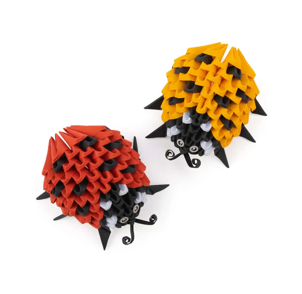 Origami3 D Hedgehogs Craft Wallpaper